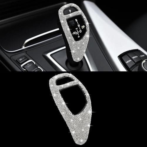 TOMALL Bling Gear Shift Knob Cover Compatible with BMW Car Gear Shifter Cover for 1 2 3 4 5 6 Series 3GT 5GT X3 X4 X5 X6 F30 F20 F21 F22 Gear Lever Cover for Car Bling Interior Accessories Model A