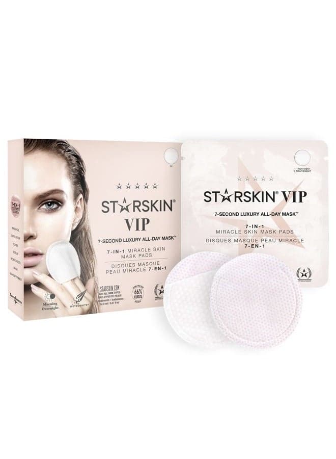 7-in-1 Facial Toner Pads Refreshing, Exfoliation and Pore Care with 66% Kudzu Root - Ideal for All Skin Types - Korean Skin Care - 5 Pads