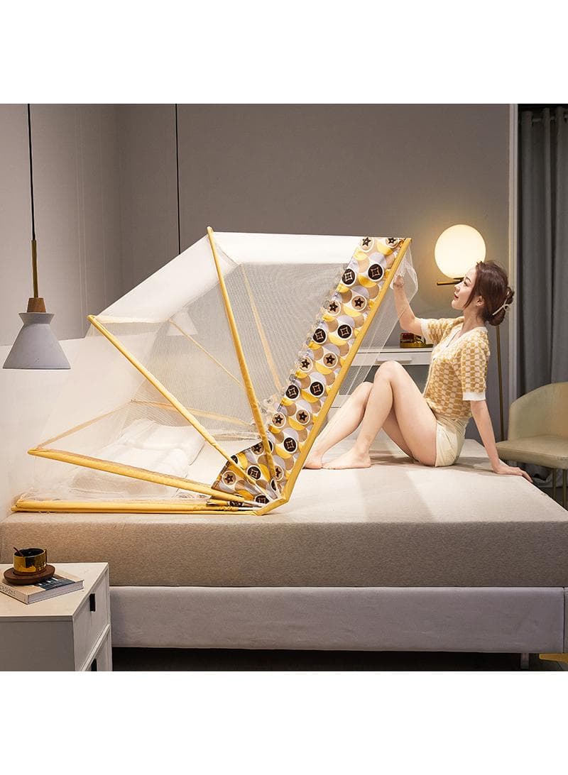 Bedroom bed net portable large bed folding mosquito net