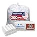 Reli Premium 50 Gallon Trash Bags 200 Count Made in USA Heavy Duty Bulk SuperValue Clear MultiUse Garbage Bags