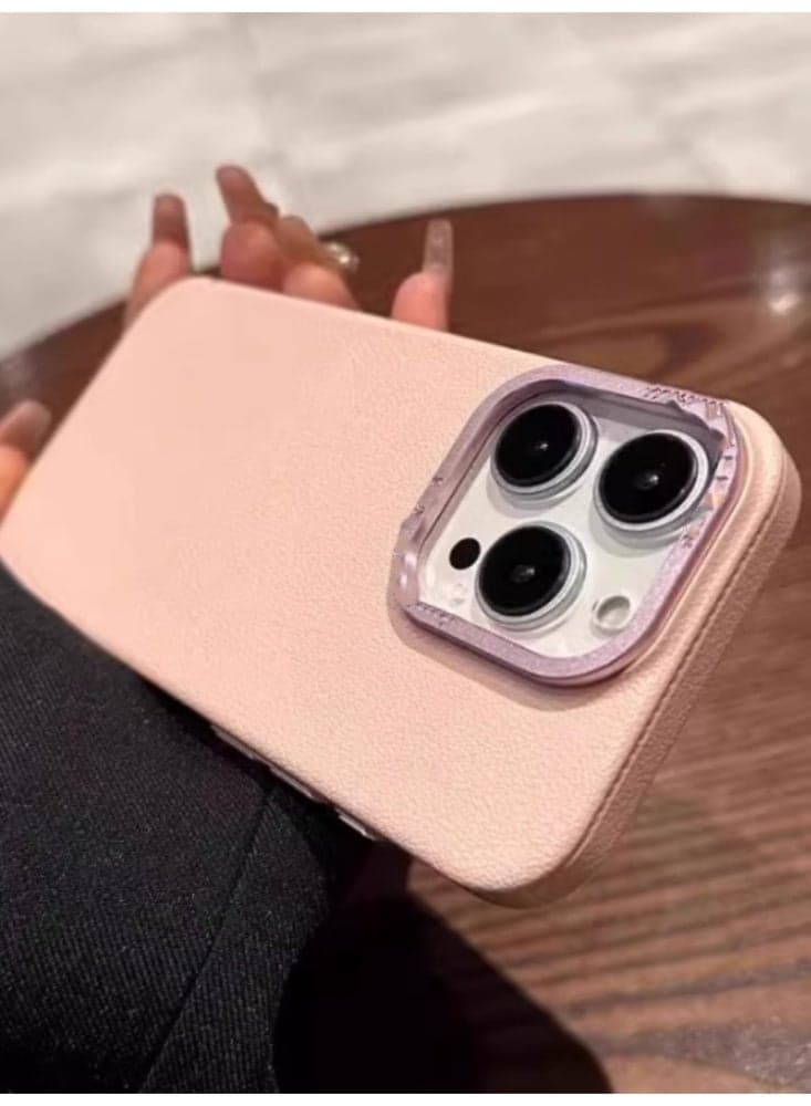 Litchi Skin Pattern Phone Case is Resistant To Dirt And Fingerprints, Pink Suitable For iPhone 16 Pro Max