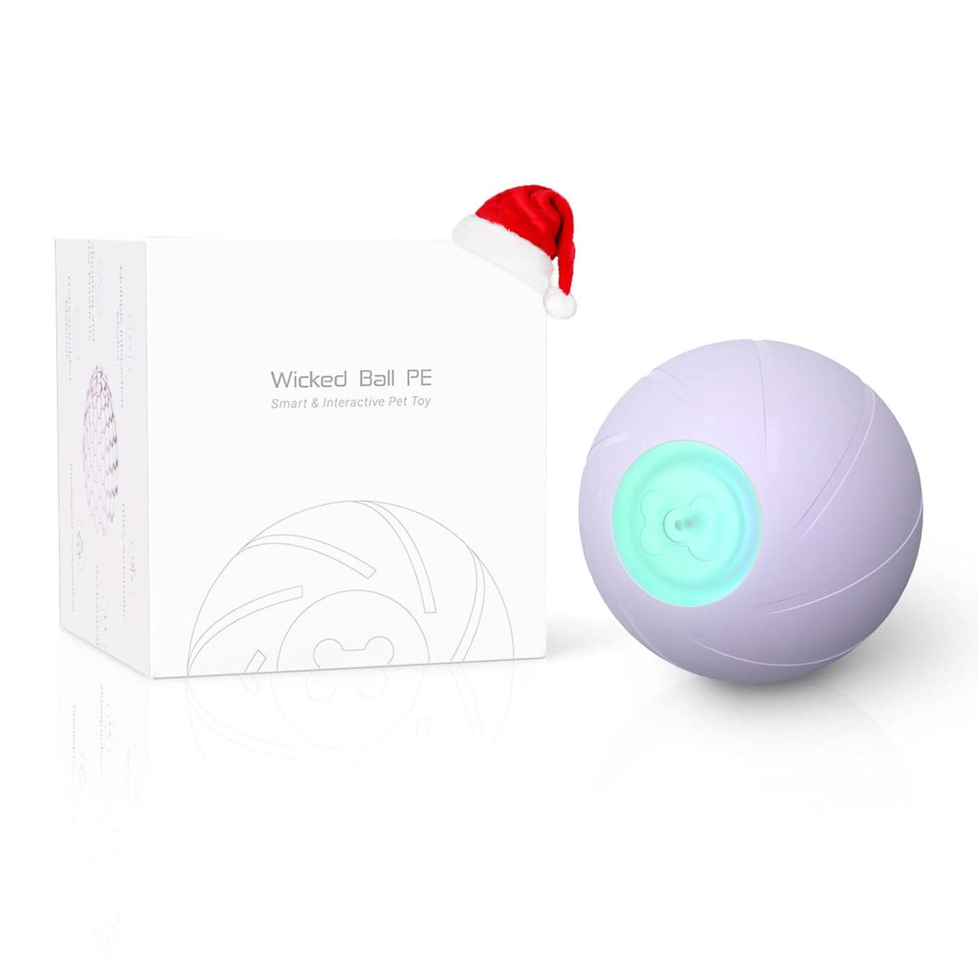 Cheerble [3 Interactive Modes Intelligent Interactive Dog Toy Ball with LED Lights, Wicked Ball PE, Jumping Activation Ball for Medium/Large Dog, DC Rechargeable (Purple)