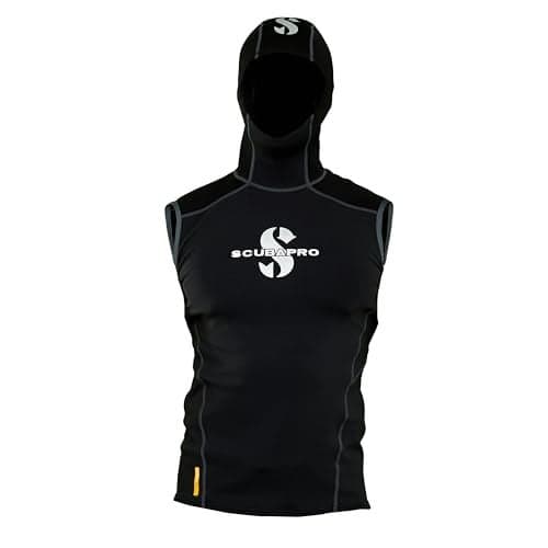 SCUBAPRO Men's 1mm Hybrid Hooded Diving Vest, 2X-Large, Black