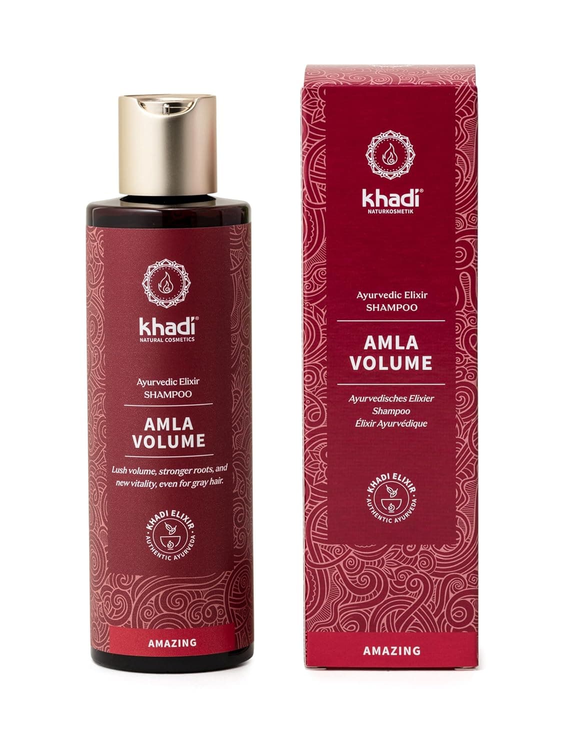 KHADI AMLA VOLUME Ayurvedic shampoo 100 natural silicone sulfatefree promotes hair growth shine volume prevents hair loss gray hair conditioning vegan hair care organic beauty 67oz