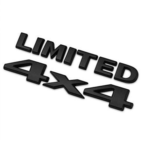 DSYCAR 4 X 4 Limited Chrome 3D Decal Emblem Sticker Nameplate Badge Decoration for Jeep Grand Cherokee Wrangler Compass Black