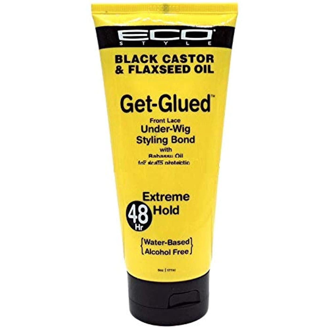 Eco Styler Black Castor Flaxseed Oil Get Glued Front lace Under Wig Styling Bond 48 hour Extreme Hold