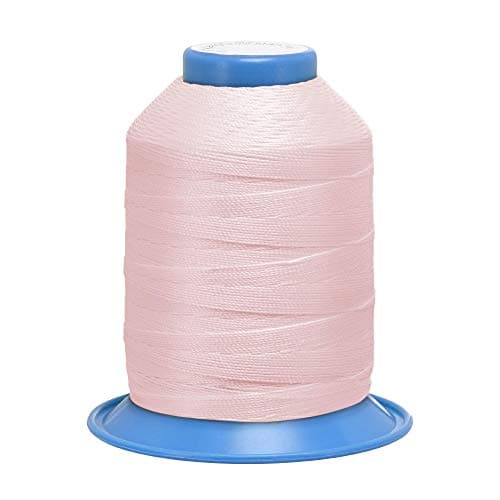 uxcell Bonded Polyester Sewing Thread 610 Yards 420D045mm Extra Strong Upholstery Thread for Manual and Machine Sews Light Pink