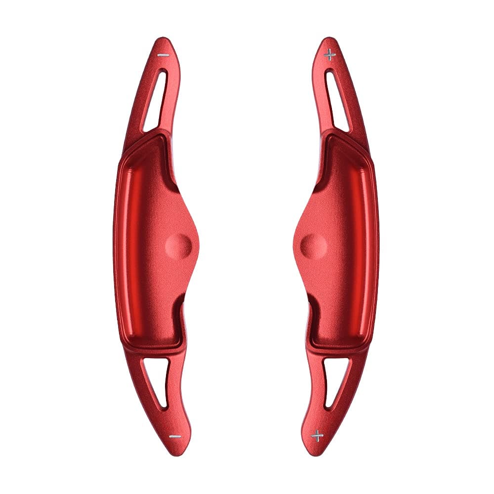 HIBEYO Sports Replacement for 2020 2021 Hyundai Genesis G70 Shift Paddle CNC Billet Steering Wheel Shifter Paddlers Extension 2019 2018 Aluminium Alloy Red