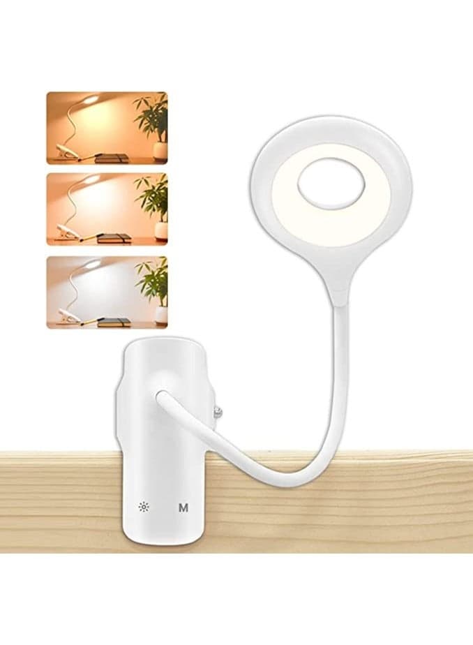 LED Reading Light Eye Protect Clip On Lamp for Bed Headboard 28 Lights USB Rechargeable Book Kids 9 Settings Desk Led with Flexible Neck