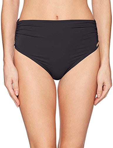 Vince Camuto Women's Standard Convertible High Waist Bikini Bottom Swimsuit, Surf Shades Black, Medium