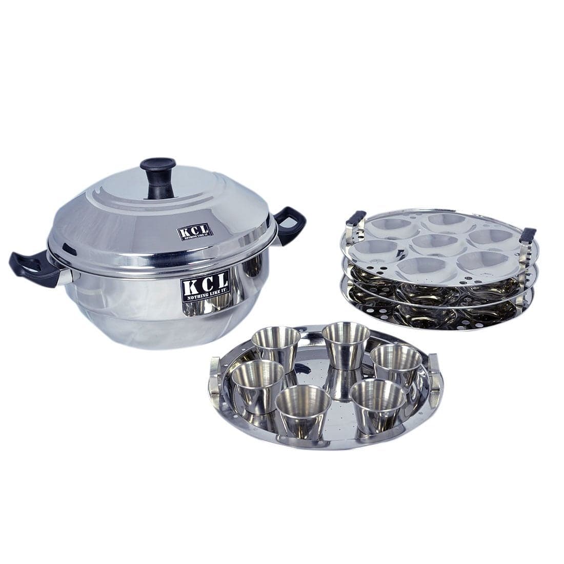 KCL 21 Idly Maker Steamer Plain Induction & Gas Base