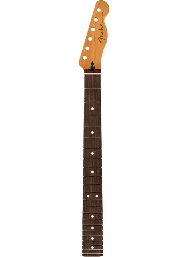 Fender Telecaster Guitar Neck, Satin Roasted Maple, 22 Jumbo Frets, Flat Oval Shape, Maple and Rosewood Fingerboard
