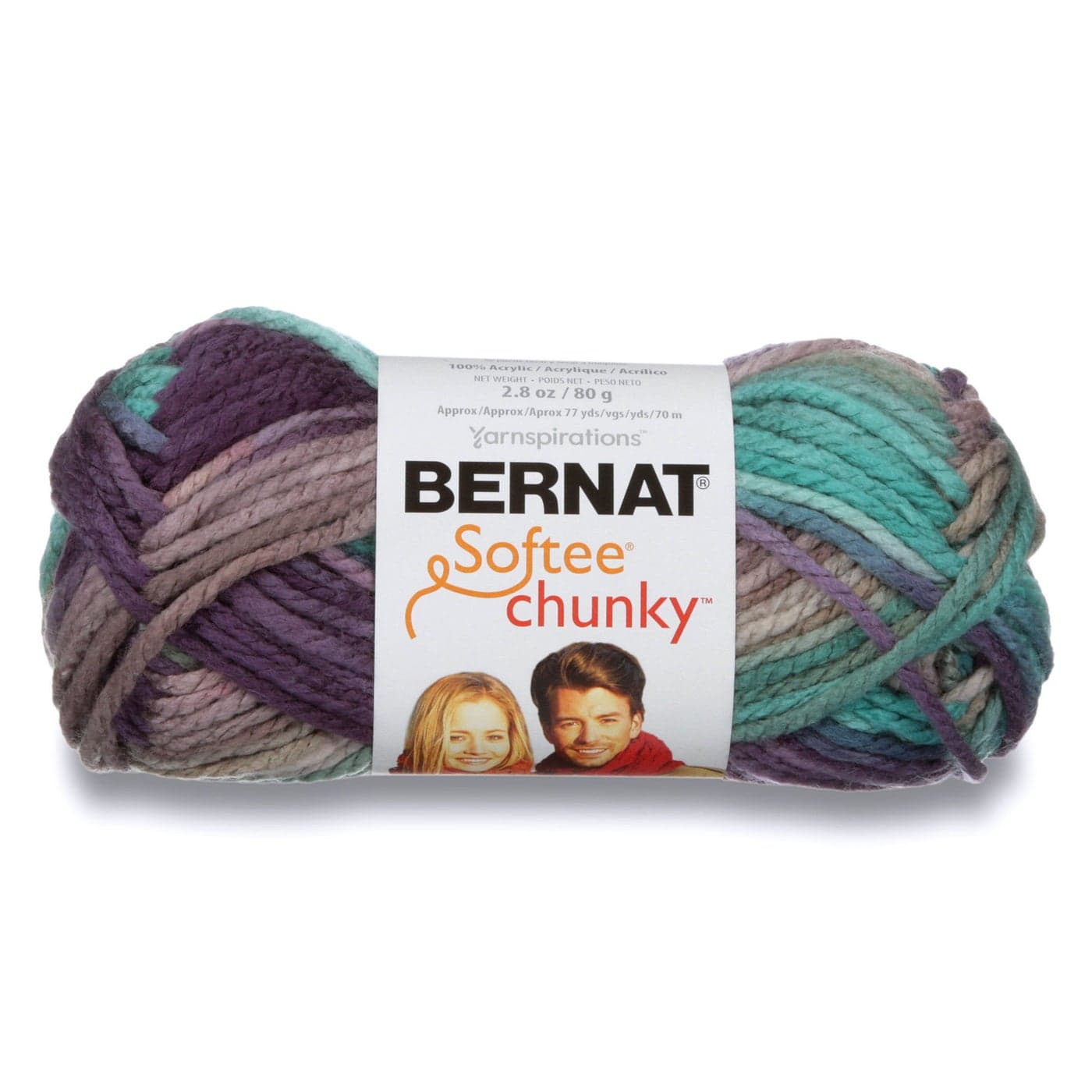 Bernat Softee Chunky Ombre Yarn 25 oz Gauge 5 Bulky Chunky 100 Acrylic Shadow