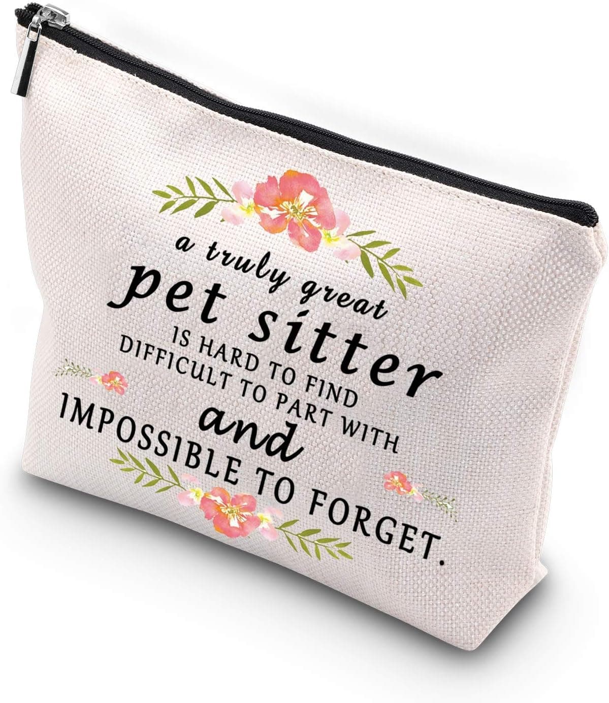 WCGXKO Pet Sitter Gift Pet Sitter Appreciation Gift Going Away Gift Zipper Pouch Cosmetics Bag For Dog Sitter (great pet sitter)