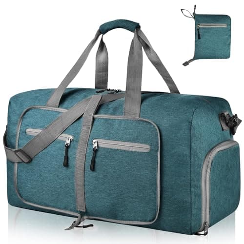 Dimayar 85L Travel Duffle Bag for Men Women - Foldable Duffel Bag with Shoes Compartment - Overnight Bags Waterproof & Tear Resistant(Green)