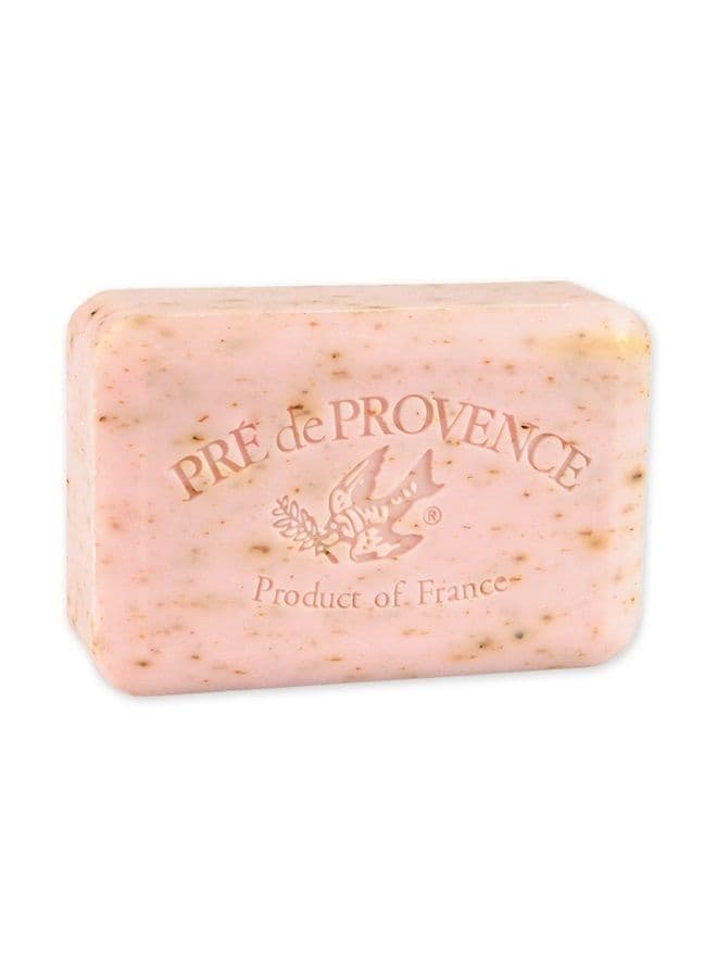 Artisanal Soap Bar, Enriched with Organic Shea Butter, Natural French Skincare, Quad Milled for Rich Smooth Lather, Rose Petal, 8.8 Ounce