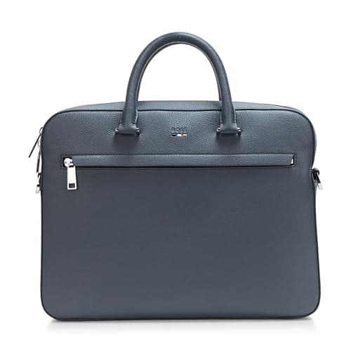 BOSS, Ray Soft Friendly Leather Brief Case, dusty blue, One Size