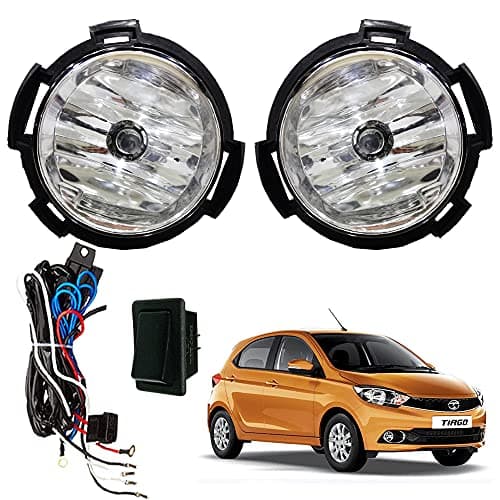 Autopearl Car Fog Lamp Lights with Wiring kit and Switch for Tata Tiago