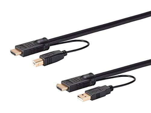 Monoprice 136645 HDMI USB Combo Cable 10 Feet 4K60Hz High Dynamic Range HDR for KVM Switches Switch Series Black