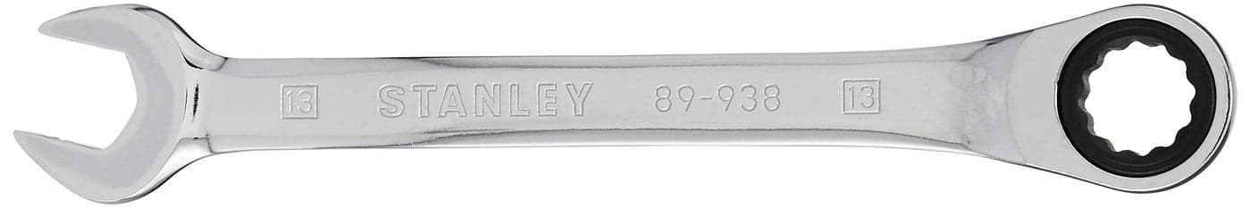 STANLEY STMT89938-8B 13mm Combination Stainless Steel Reversible Ratcheting Spanners (Silver)