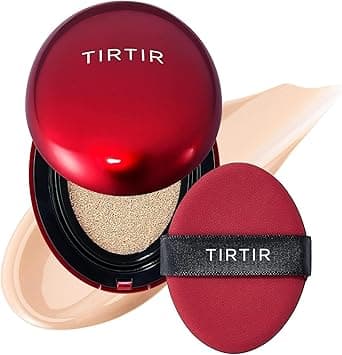 TIRTIR Mask Fit Red Cushion Foundation Japans No1 Choice for Glass skin LongLasting Lightweight Buildable Coverage SemiMatte 15C Fair Porcelain 18g Pack of 1
