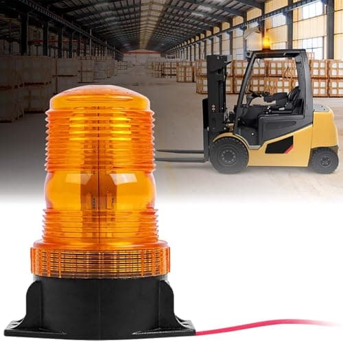G13 Emergency Strobe Light Vehicle Roof Safety Hazard Light for Forklift Truck Tractor Golf Carts UTV Car Bus 18LED Amber/Yellow