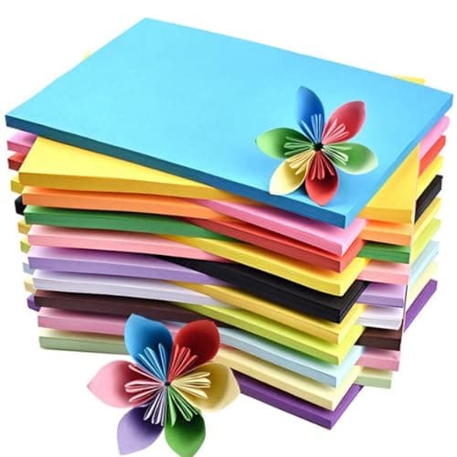 Colored Paper 100 Sheets Construction A4 Copy Paper for Craft Art Drawing