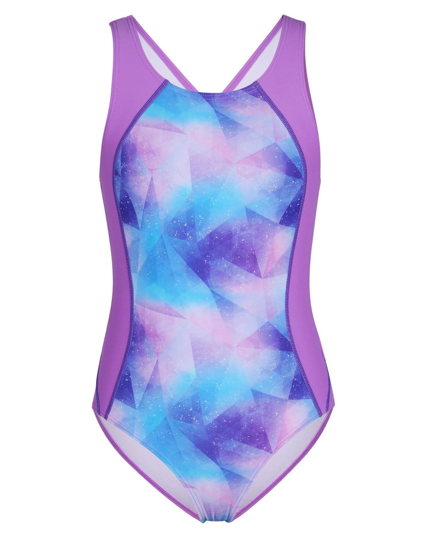 beautyin Girls One Piece Swimsuits Athletic Training Bathing Suit Swimwear Purple
