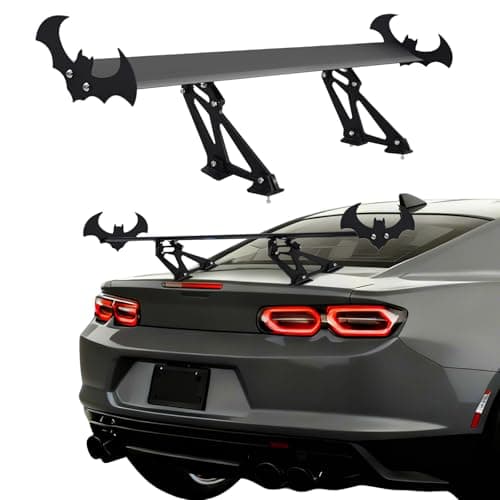GT Wing Spoiler 433 Inch Lightweight Aluminum Single Rear Wing Adjustable Angle Car Spoiler Universal Compatible with Chevrolet Toyota Corolla Honda Civic Nissan Altima and More Bat Style