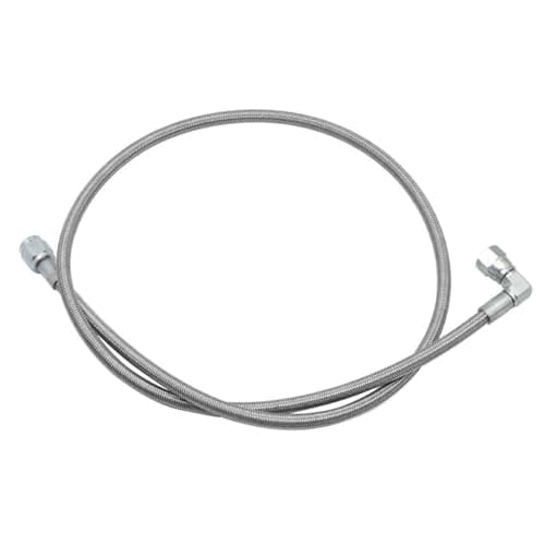 FZJDSD4 AN 90 degree straight Steel Braided Turbo Oil Feed line 36 Length Hose Super sturdy scratchresistant and wearresistant