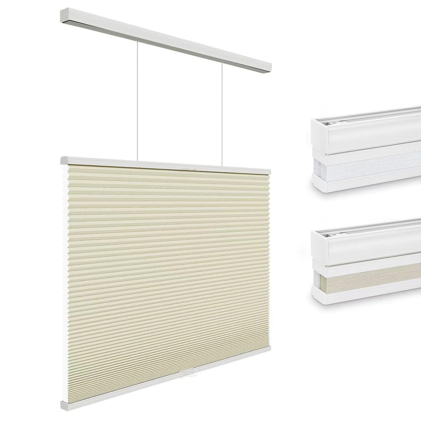 Changshade Light Filtering blindsfor Windows50 Length x34 Width Top Down Bottom Up Cellular Shades Honeycomb Blinds for Indoor Windows Easy to Install Beige