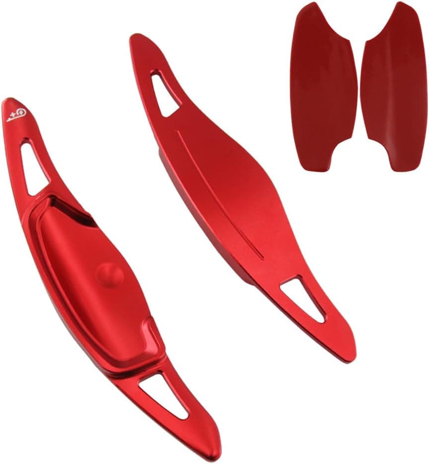 Aluminum Alloy Steering Wheel Shift Paddle Extension Cover for Kia EV6 (2022-2023) - Red