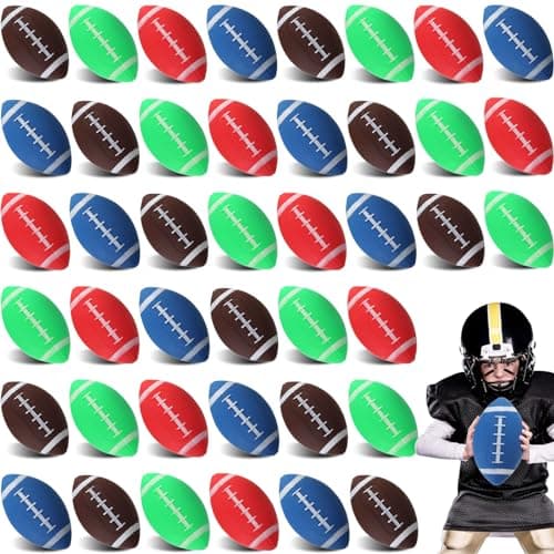Sosation 12 Pcs Mini Inflatable Football Bulk Small Football Party Favors Themed Gifts Rugby Playground Toys for Outdoor and Indoor Games