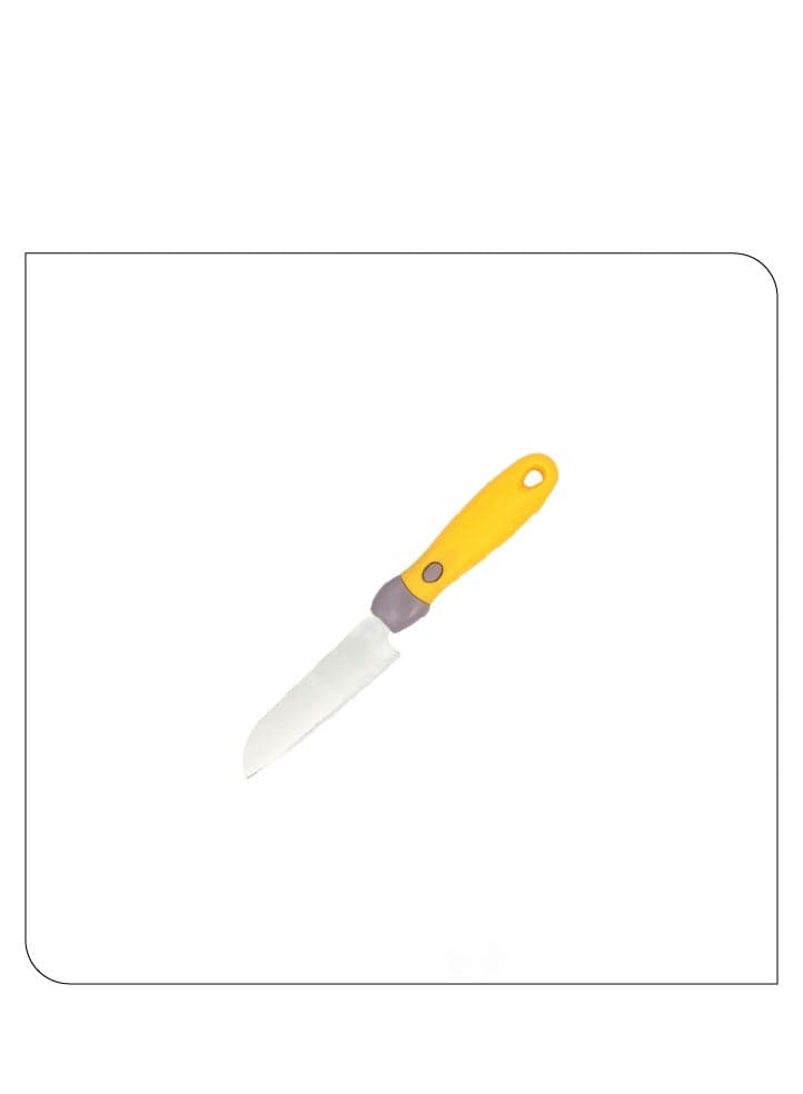 Stainless Steel Chef Knife, Wood Textured ABS Plastic Handle - Sandal Color
