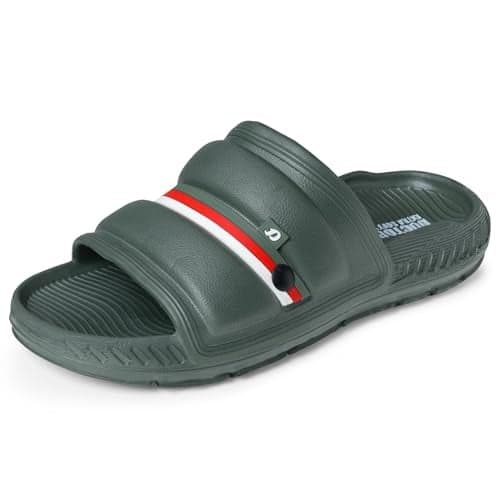 DOCTOR EXTRA SOFT Men's Classic Ultra Soft Sliders/Slippers with Cushion FootBed for Adult | Comfortable & Light Weight | Stylish & Anti-Skid | Waterproof & Everyday Flip Flops for Gents/Boys D-527