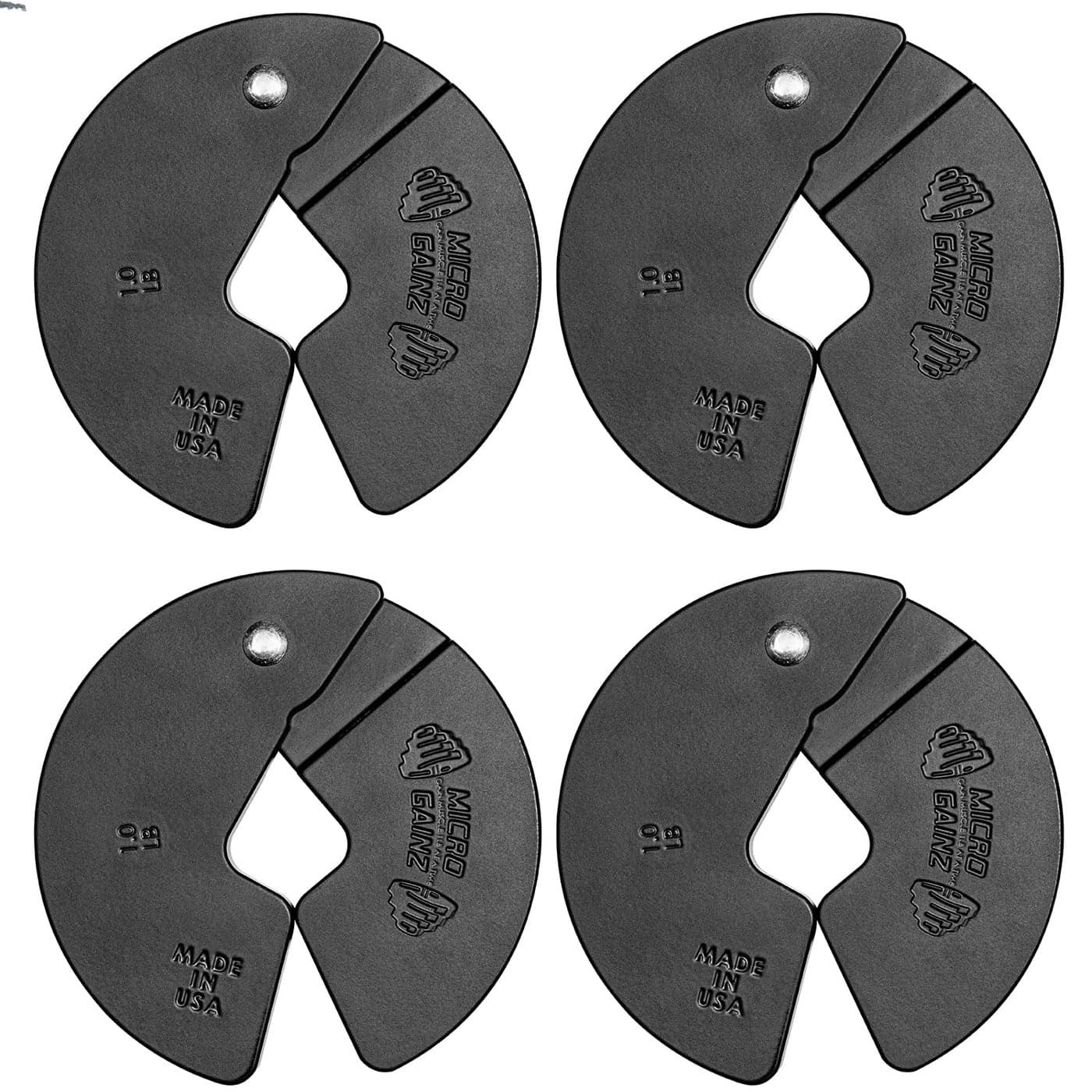 Micro Gainz NEW 1LB Dumbbell Fractional Weight Plates 2 or 4 Piece Designed for Dumbbell Training and Micro Loading Made in USA 4 Piece