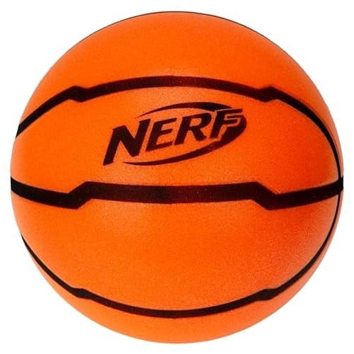 Nerf Quietcourt Silent Foam Mini Basketball Quiet Ball for Indoor Dribbling Practice Drills 7 Inch Mini Kids Youth Basketball Never Goes Flat Foam Construction