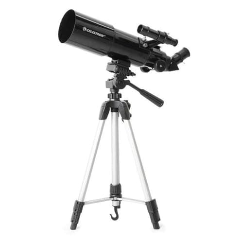 Celestron Travel Scope 80 Portable Refractor Telescope – 80mm Aperture, Fully-Coated Glass Optics – Includes Tripod, Smartphone Adapter, Backpack & Software – Ideal for Beginners & Travel