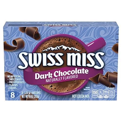 Swiss Miss Dark Chocolate Flavored Hot Cocoa Mix, 1.25 oz., 8-Count Envelopes (12 Boxes)