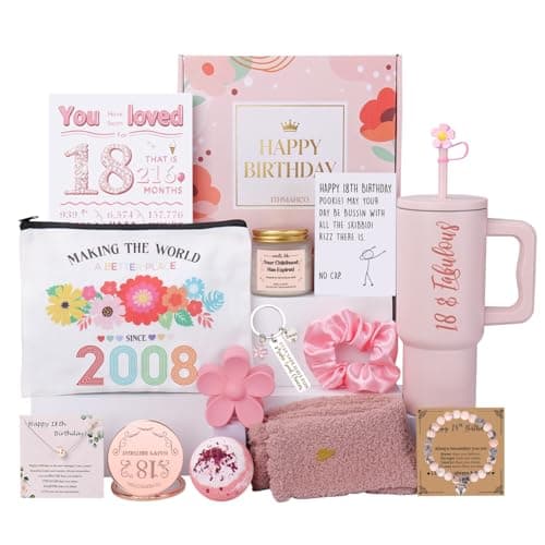 18 Year Old Girl Birthday Gifts, 18th Birthday Gifts for Girls, Unique Gift for 18 Year Old Girl, 18th Bday Spa Gift Baskets Presents for Daughter Niece Granddaughter Sister Friends