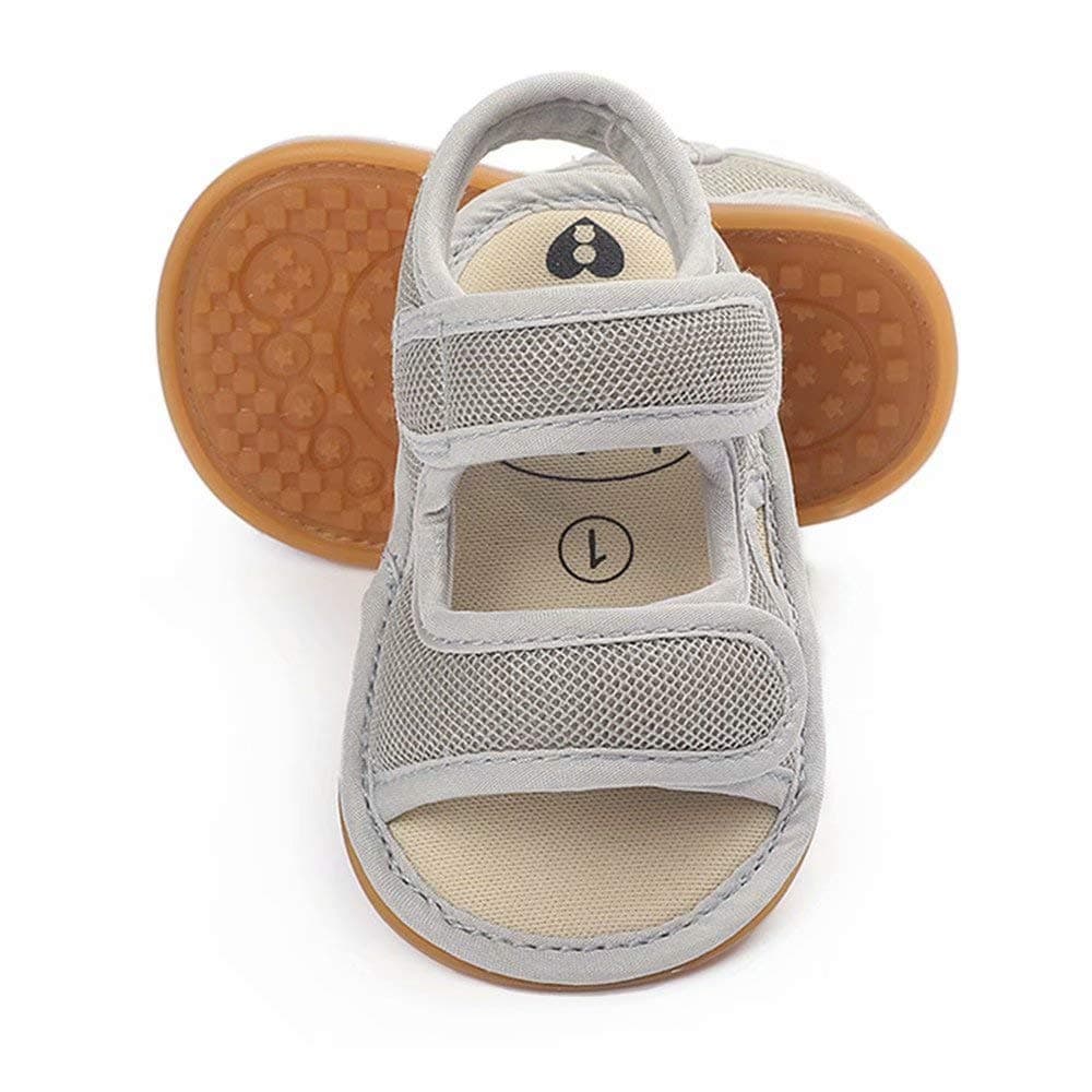 OAISNIT Baby Girls Boys Sandals Premium Breathable AntiSlip Rubber Sole Infant Summer Outdoor Shoes Soft Toddler First Walkers 612 Months Infant AGrey