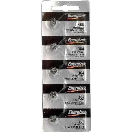Energizer Watch Batteries 364 / 363 SR621SW Battery New 5 Pack