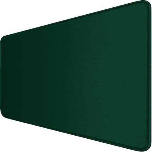 Gaming Mouse Pad with Stitched Edges, Durable Non-Slip Natural Rubber Base, Waterproof Computer Keyboard Pad Mat for Esports Pros/Gamer/Desktop/Office/Home - Green