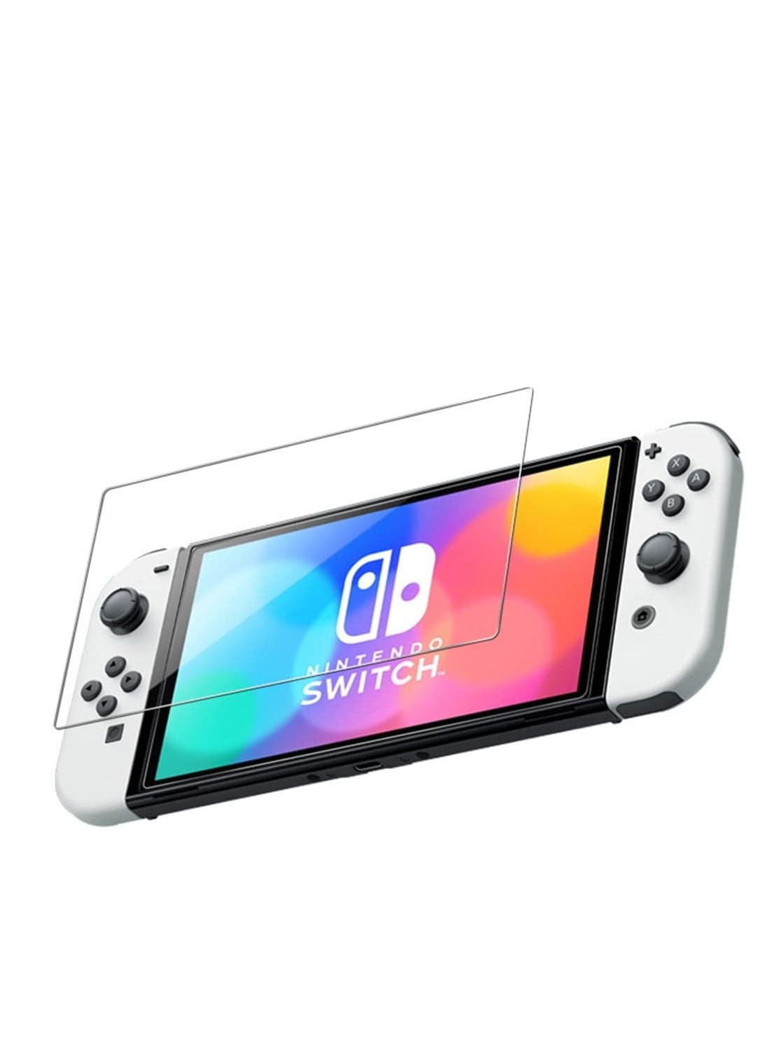 1 Pcs Screen Protector Compatible with Nintendo Switch OLED 9H Hardness Tempered Glass Protective Film Scratch Resistant Anti-Fingerprint Crystal Clear