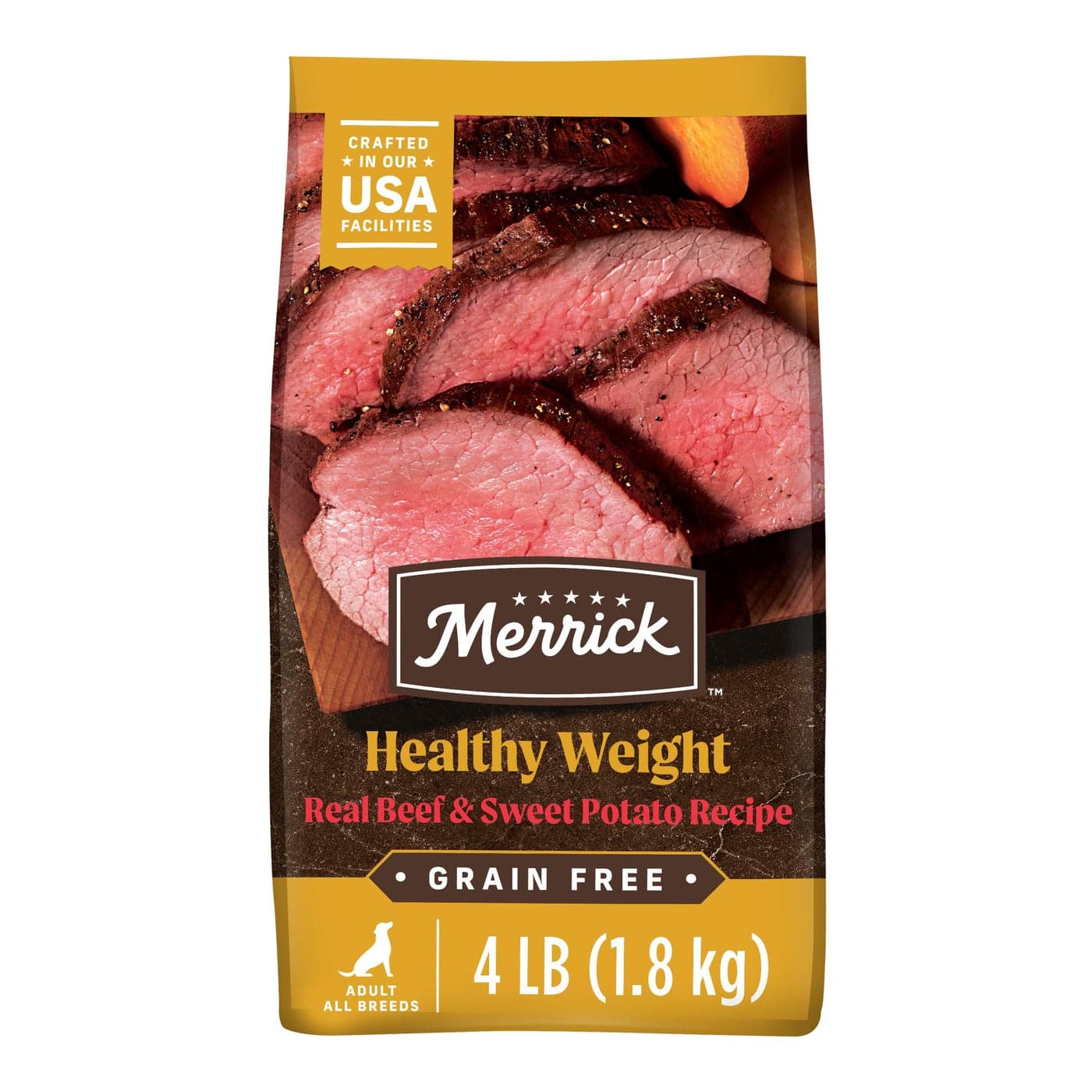 Merrick Premium Grain Free Dry Dog Food Weight Management Dog Food Wholesome and Natural Kibble Healthy Weight Recipe 40 lb Bag