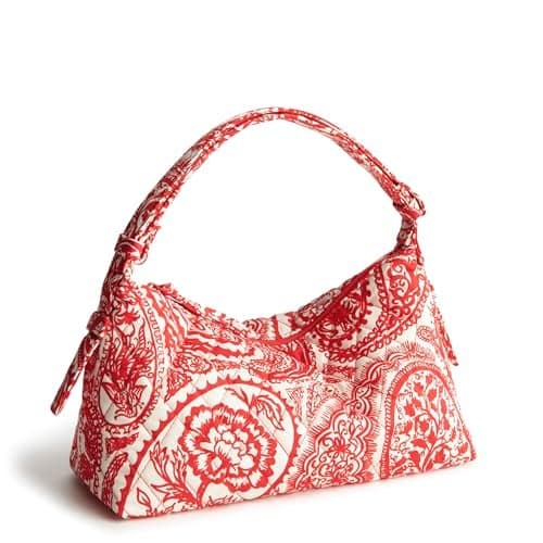 Vera Bradley Roxbury Crescent Shoulder Bag, Cotton Gabardine, Paisley Key