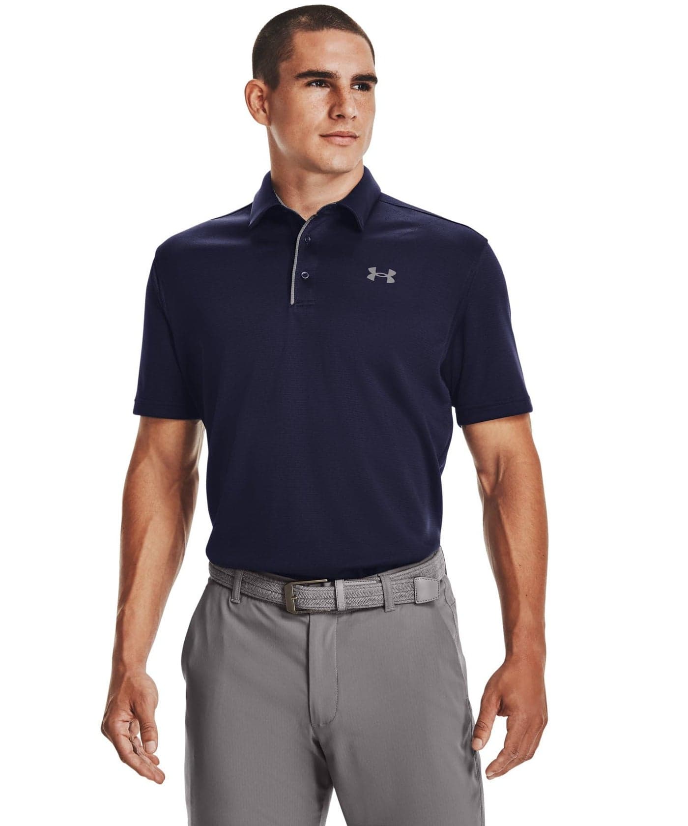 Under Armour Men's Tech Golf Polo, Midnight Navy (410)/Graphite, X-Small