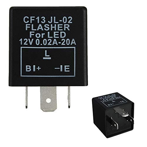 iJDMTOY 3-Pin CF-13 CF13 EP34 Electronic Flasher Relay Fix Compatible with LED Turn Signal Light Bulbs
