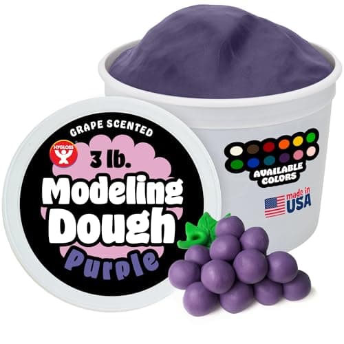 Hygloss Play Modeling Dough for Kids Safe NonToxic Sensory Dough for Arts and Crafts 3 lb Tub Play Clay for Toddler Activities Preschool Classroom MustHaves Purple Color Scented