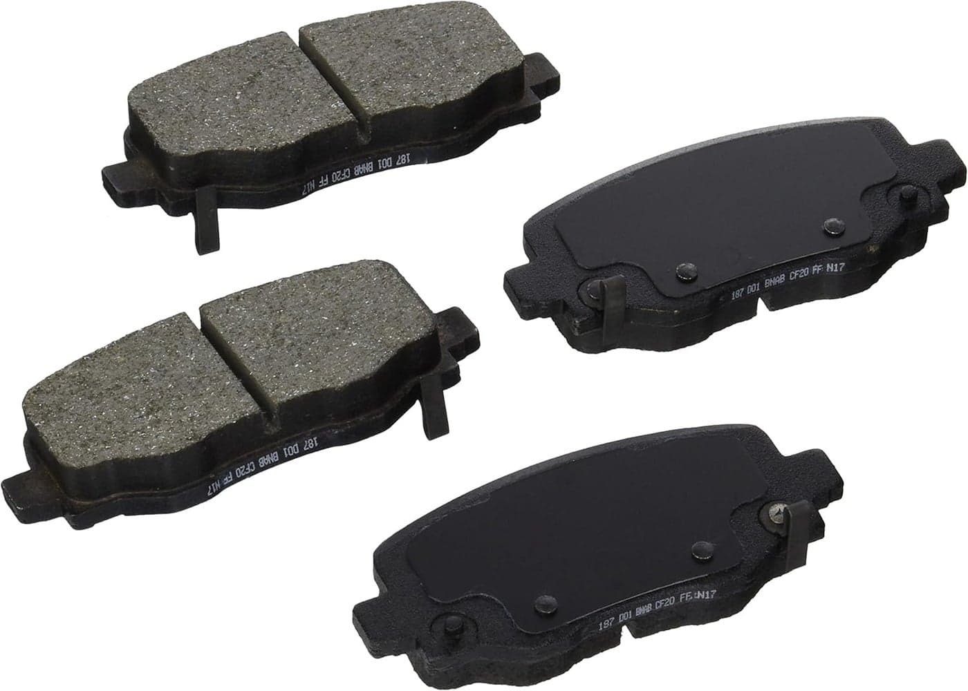 BOSCH BE1734H Blue Ceramic Disc Brake Pad Set with Hardware - Compatible with Select Chrysler 200 and Jeep Cherokee (Rear)
